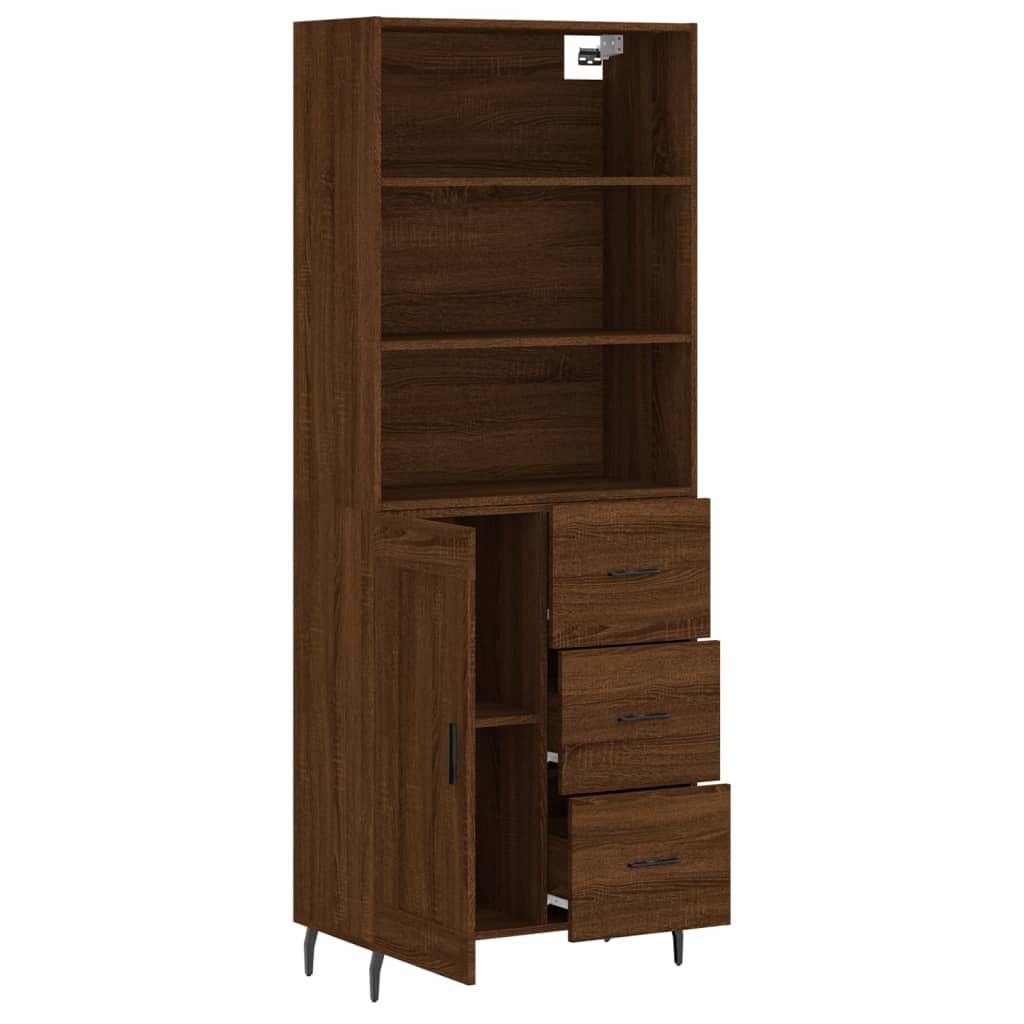 vidaXL Dulap înalt, stejar maro, 69,5x34x180 cm, lemn compozit