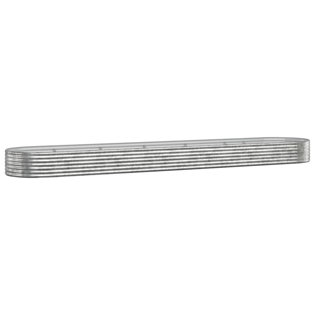 vidaXL Strat înălțat grădină 507x100x36 cm oțel galvanizat