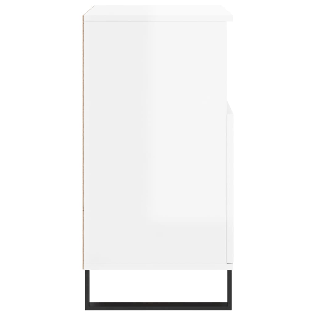 vidaXL Servante, 3 piese, alb extralucios, lemn prelucrat vidaXL Servante, 3 piese, alb extralucios, lemn prelucrat