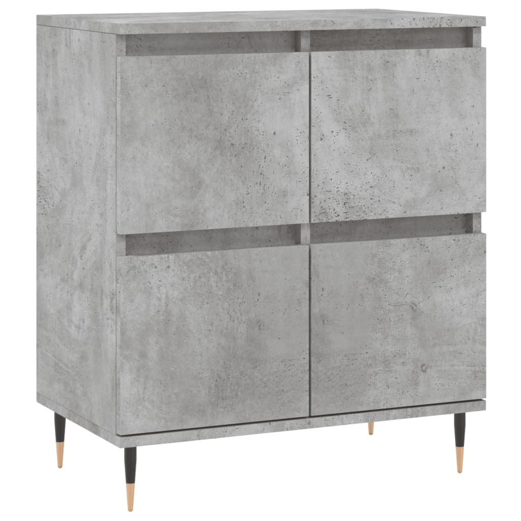 vidaXL Servante, 2 piese, gri beton, lemn prelucrat