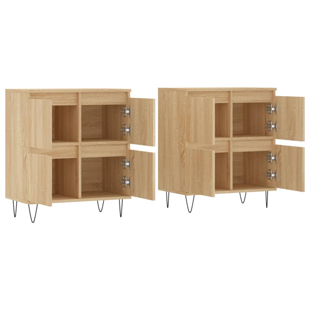 vidaXL Servante, 2 piese, stejar sonoma, lemn prelucrat vidaXL Servante, 2 piese, stejar sonoma, lemn prelucrat