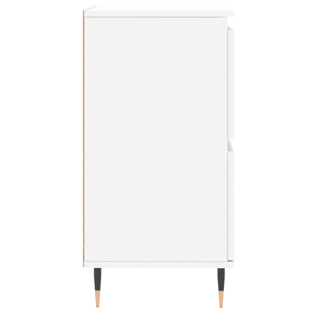 vidaXL Servante, 3 piese, alb, lemn prelucrat vidaXL Servante, 3 piese, alb, lemn prelucrat