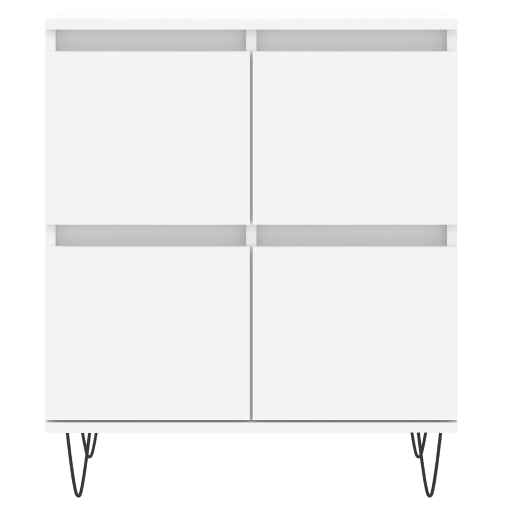 vidaXL Servante, 3 piese, alb, lemn prelucrat vidaXL Servante, 3 piese, alb, lemn prelucrat
