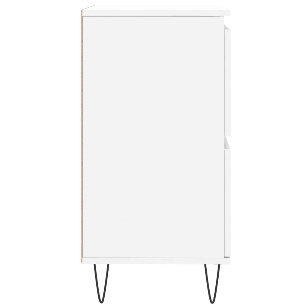vidaXL Servante, 3 piese, alb, lemn prelucrat vidaXL Servante, 3 piese, alb, lemn prelucrat