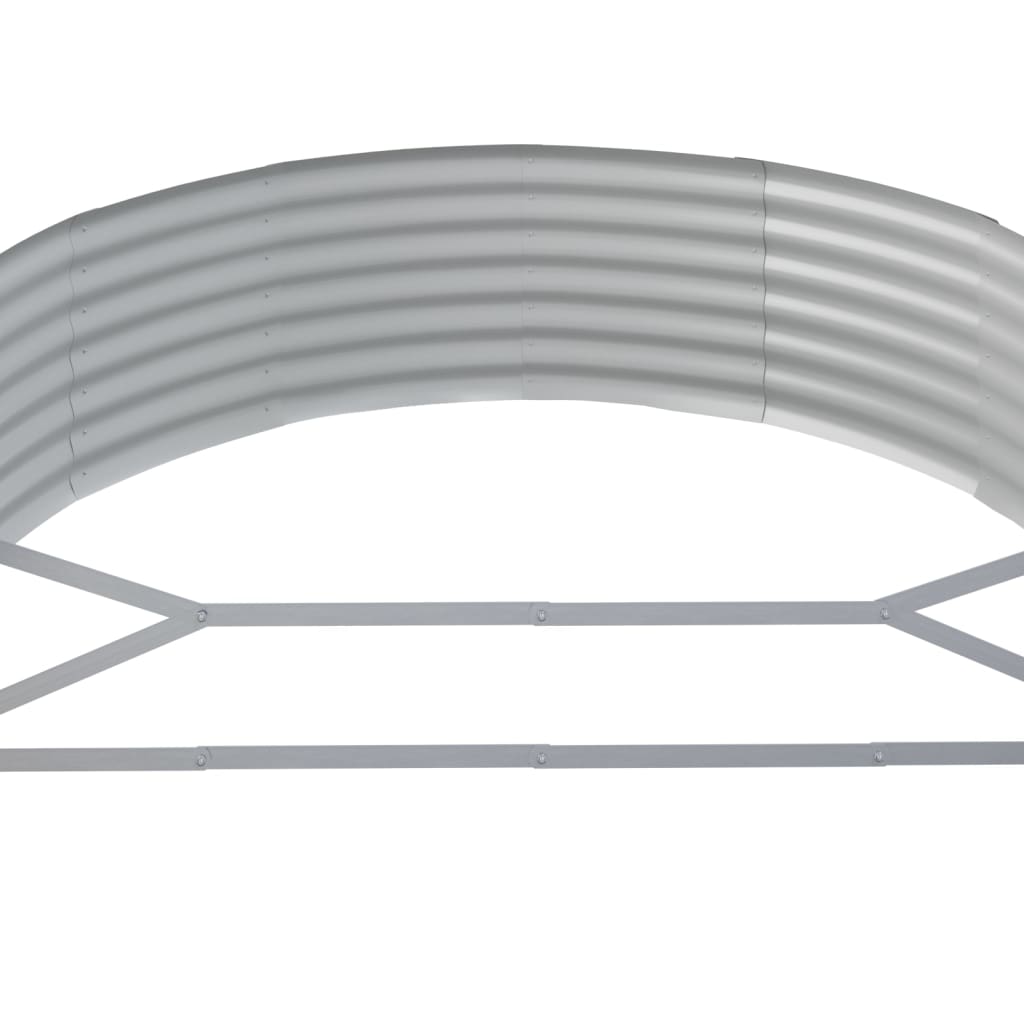 vidaXL Strat înălțat grădină 214x140x36 cm oțel galvanizat