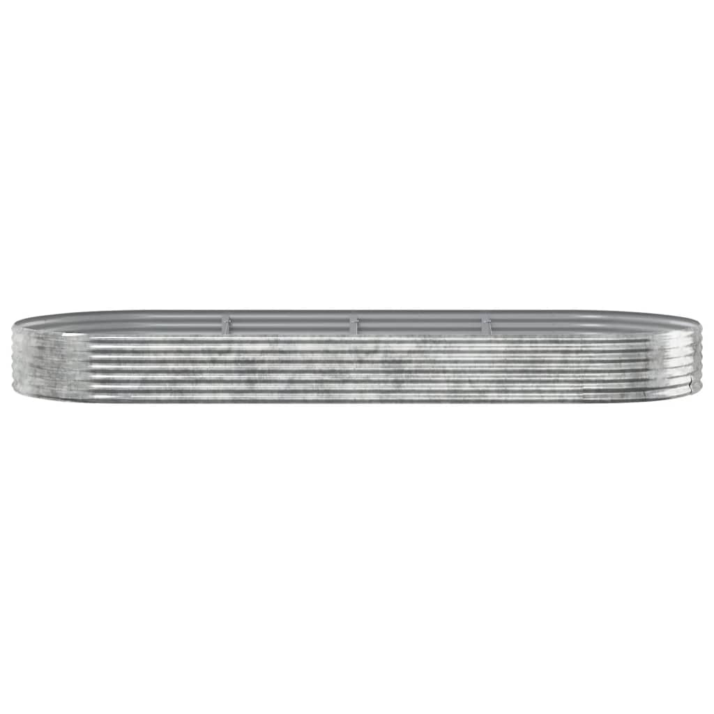 vidaXL Strat înălțat grădină 373x140x36 cm oțel galvanizat