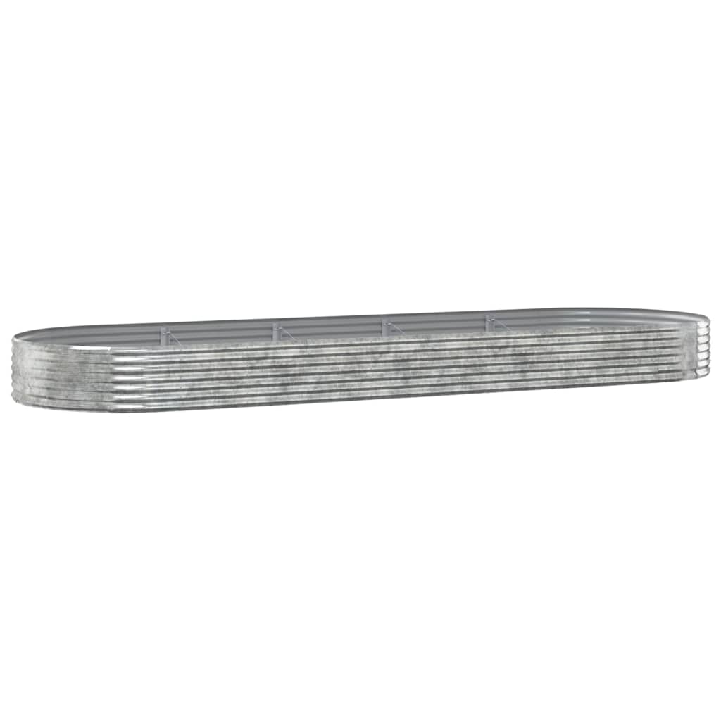 vidaXL Strat înălțat grădină 450x140x36 cm oțel galvanizat