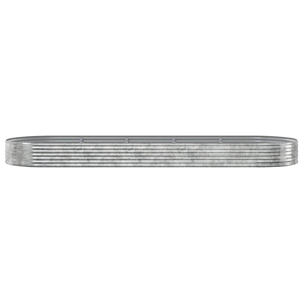 vidaXL Strat înălțat grădină 450x140x36 cm oțel galvanizat