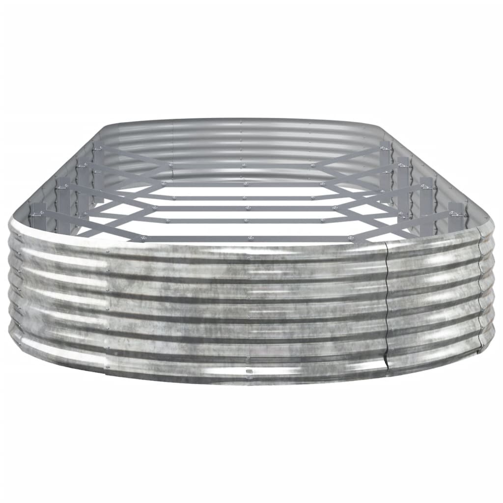 vidaXL Strat înălțat grădină 450x140x36 cm oțel galvanizat
