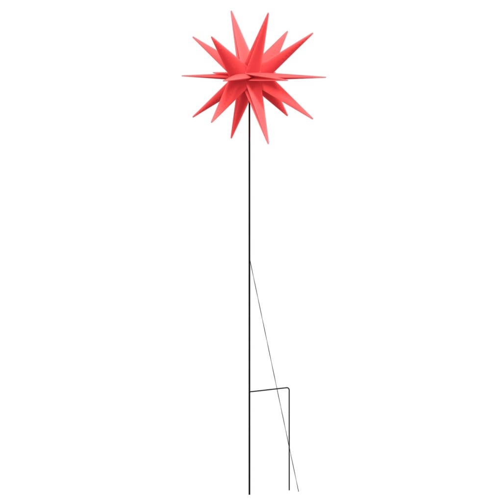 vidaXL Lumini de Crăciun cu LED/țăruș, 3 buc., roșu, 57 cm, pliabil vidaXL Lumini de Crăciun cu LED/țăruș, 3 buc., roșu, 57 cm, pliabil