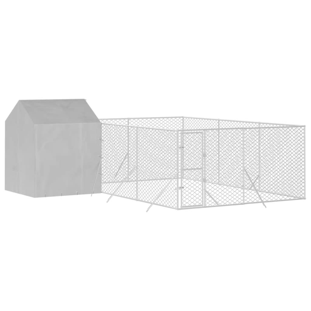 vidaXL Padoc de exterior cu acoperiș argintiu 6x6x2,5m oțel galvanizat vidaXL Padoc de exterior cu acoperiș argintiu 6x6x2,5m oțel galvanizat