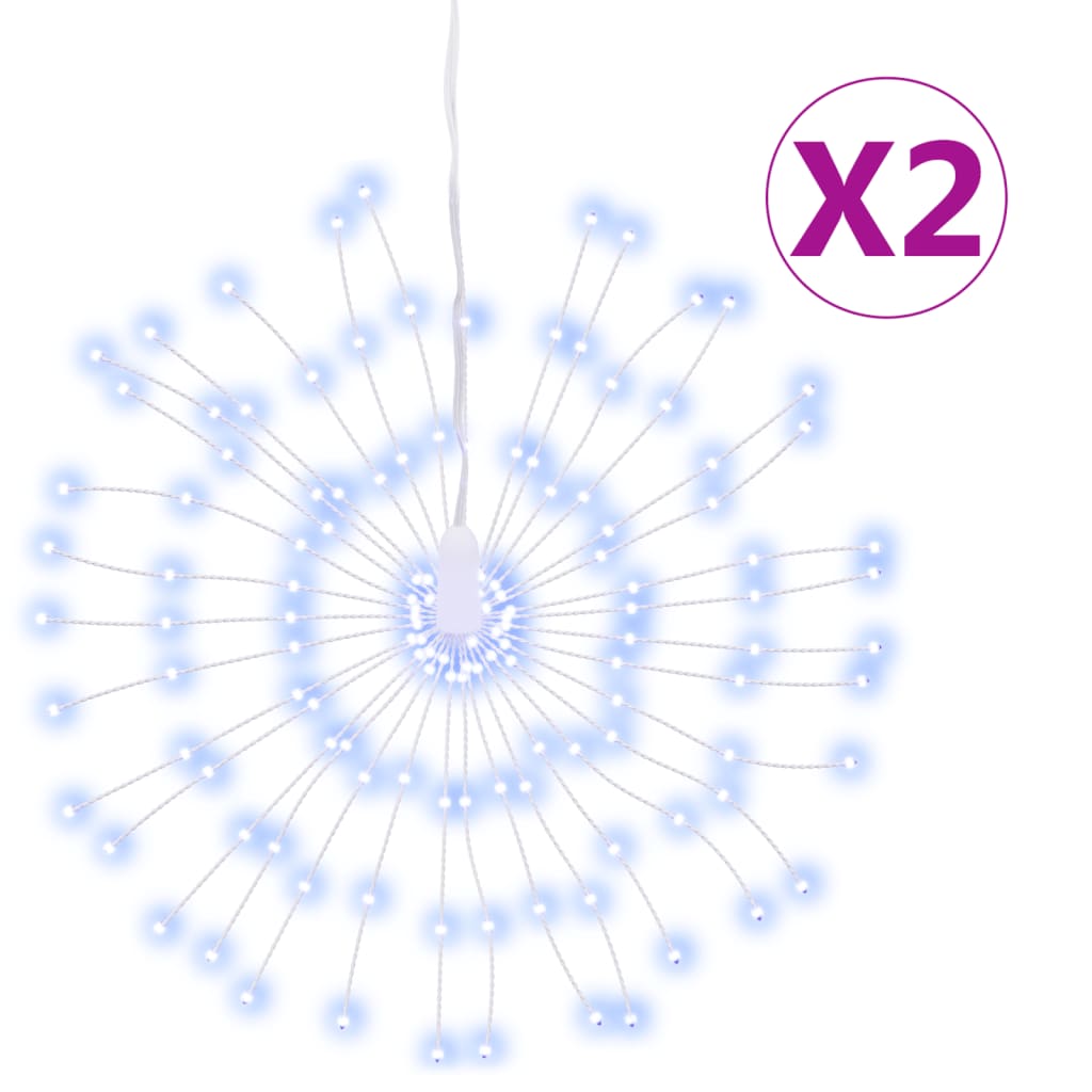 vidaXL Lumini stelare de Crăciun 140 LED-uri, 2 buc., alb rece, 17 cm vidaXL Lumini stelare de Crăciun 140 LED-uri, 2 buc., alb rece, 17 cm