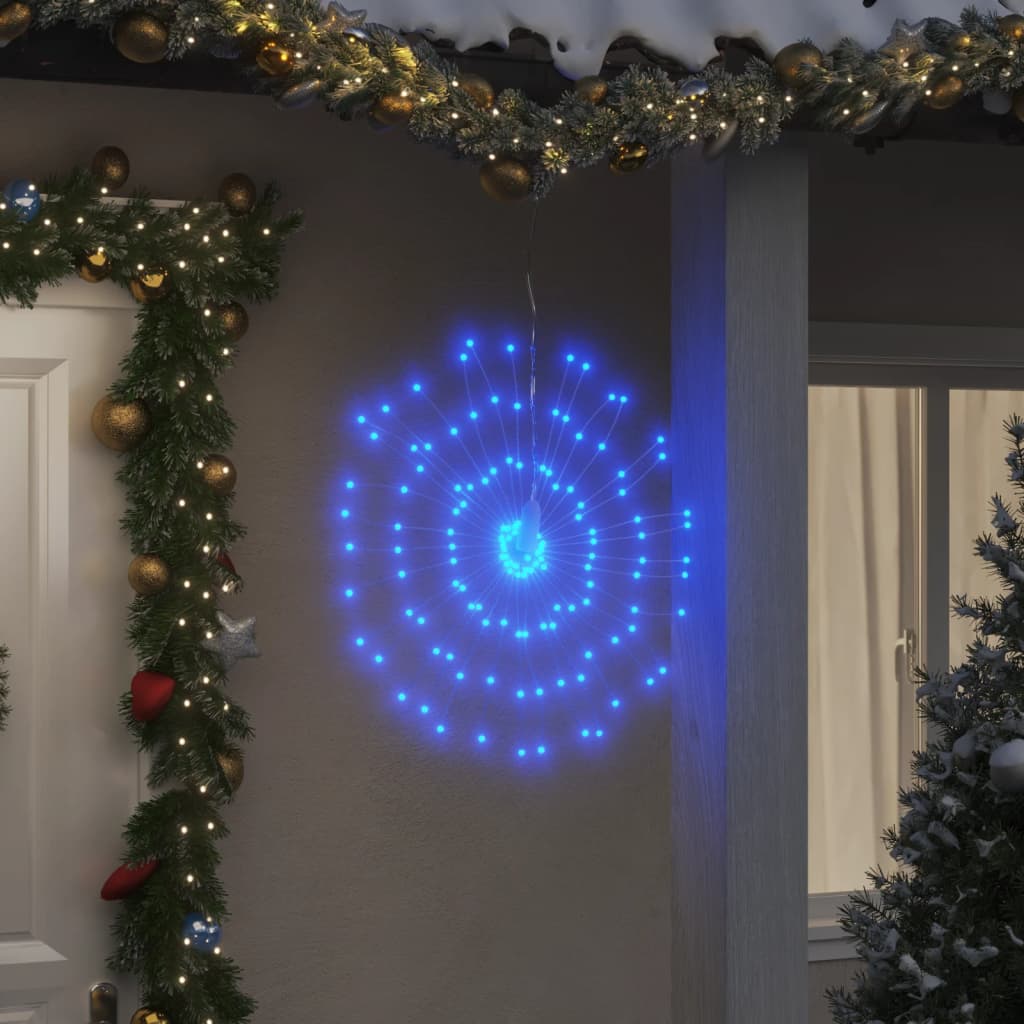vidaXL Lumină stelară de Crăciun 140 LED-uri, 8 buc., albastru, 17 cm vidaXL Lumină stelară de Crăciun 140 LED-uri, 8 buc., albastru, 17 cm