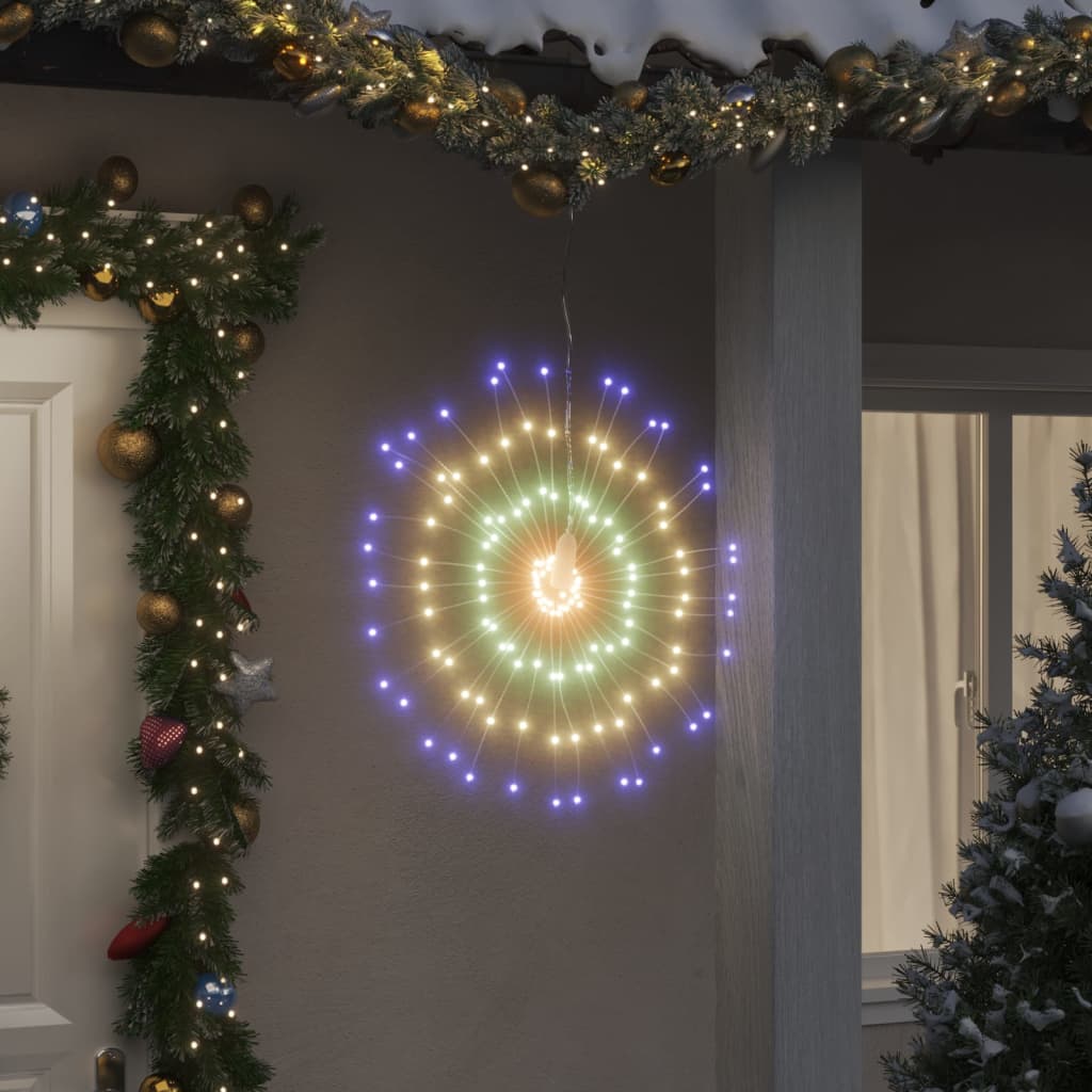 vidaXL Lumină stelară de Crăciun 140 LED-uri 2 buc., multicolor, 17 cm vidaXL Lumină stelară de Crăciun 140 LED-uri 2 buc., multicolor, 17 cm