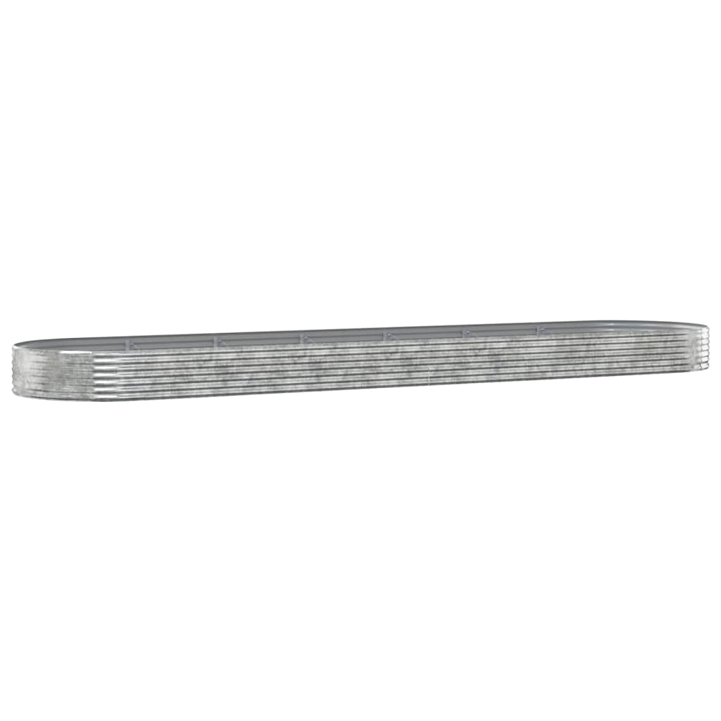 vidaXL Strat înălțat grădină 600x140x36 cm oțel galvanizat