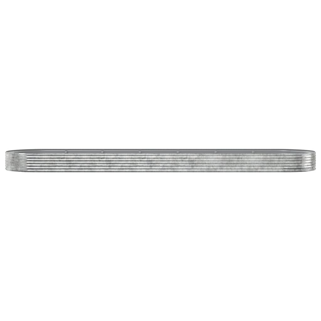 vidaXL Strat înălțat grădină 600x140x36 cm oțel galvanizat
