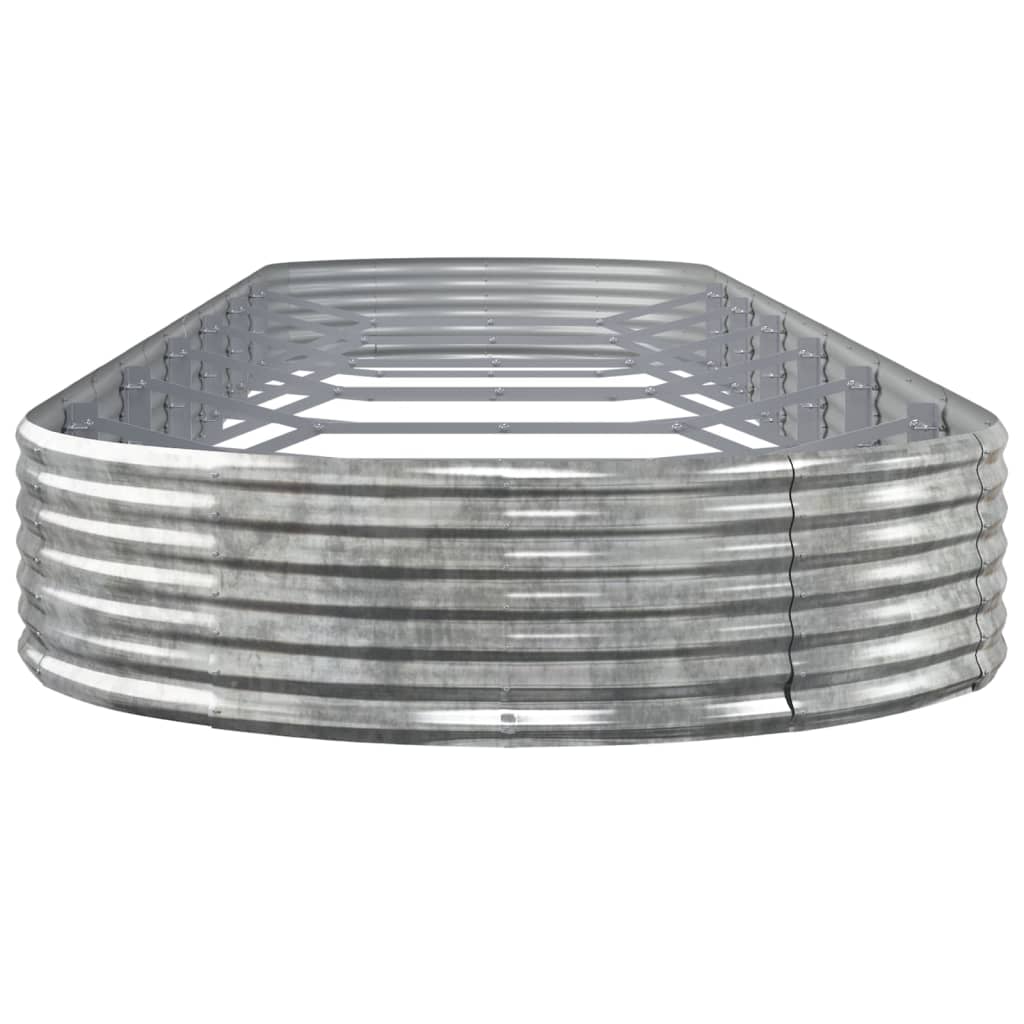 vidaXL Strat înălțat grădină 600x140x36 cm oțel galvanizat