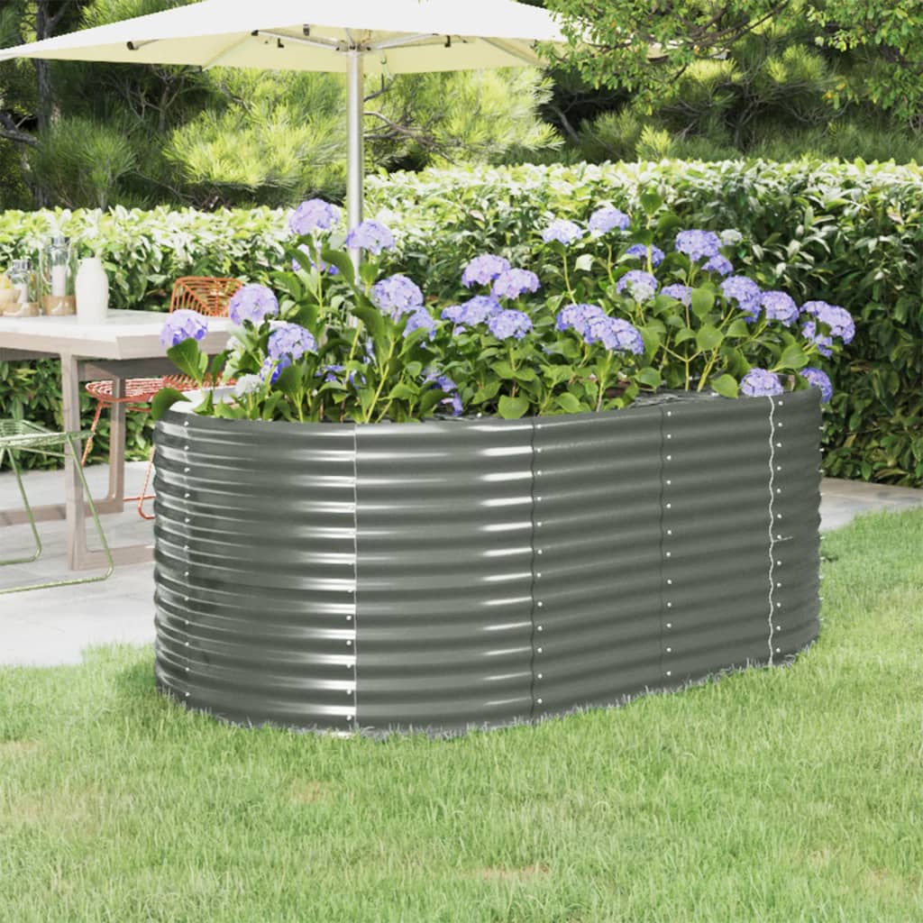 vidaXL Strat înălțat grădină 175x100x68 cm oțel galvanizat