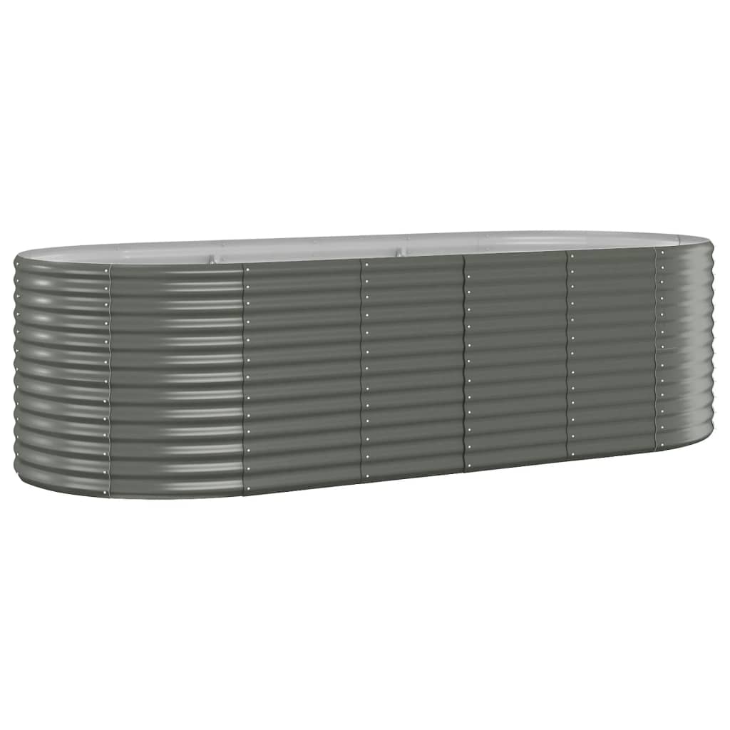 vidaXL Strat înălțat grădină 249x100x68 cm oțel galvanizat