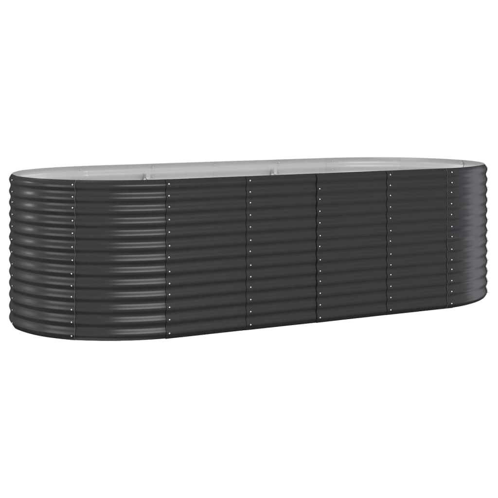 vidaXL Strat înălțat grădină 249x100x68 cm oțel galvanizat