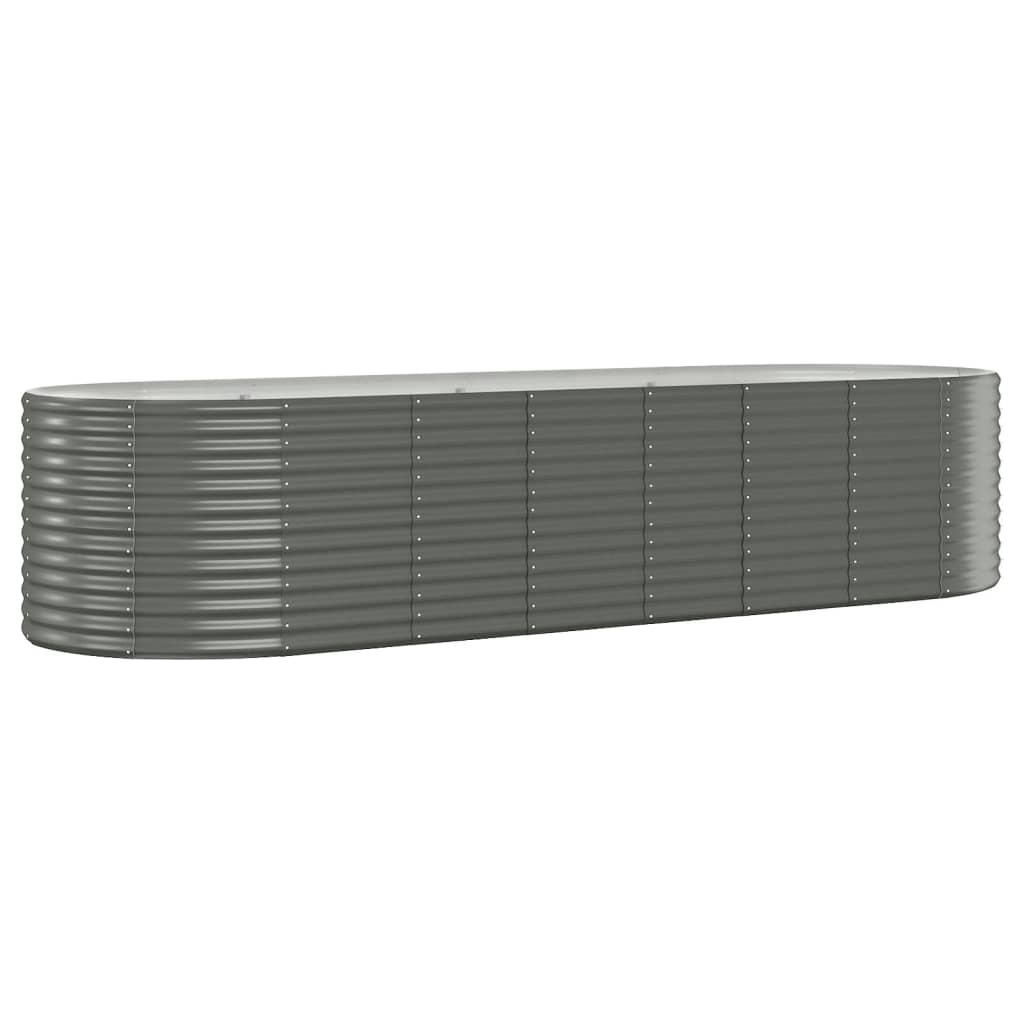 vidaXL Strat înălțat grădină 322x100x68 cm oțel galvanizat