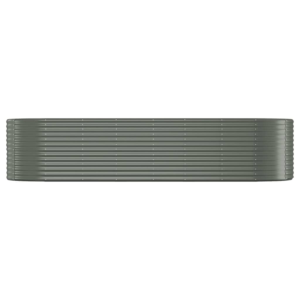vidaXL Strat înălțat grădină 322x100x68 cm oțel galvanizat