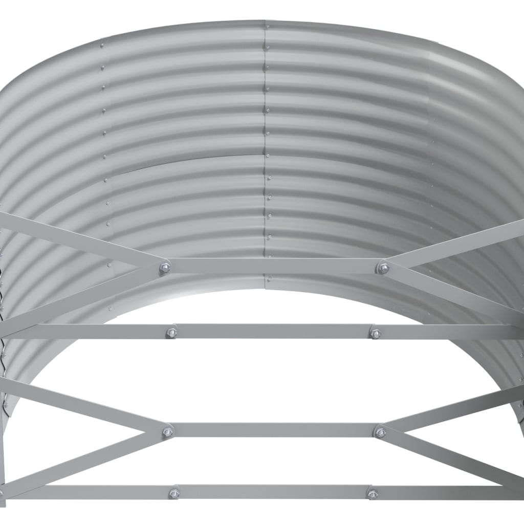 vidaXL Strat înălțat grădină 322x100x68 cm oțel galvanizat