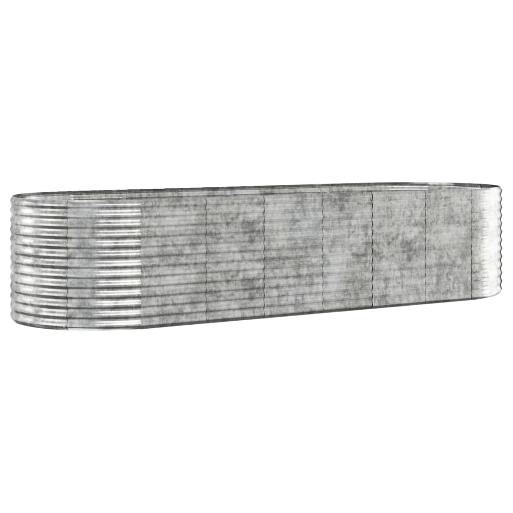 vidaXL Strat înălțat grădină 322x100x68 cm oțel galvanizat