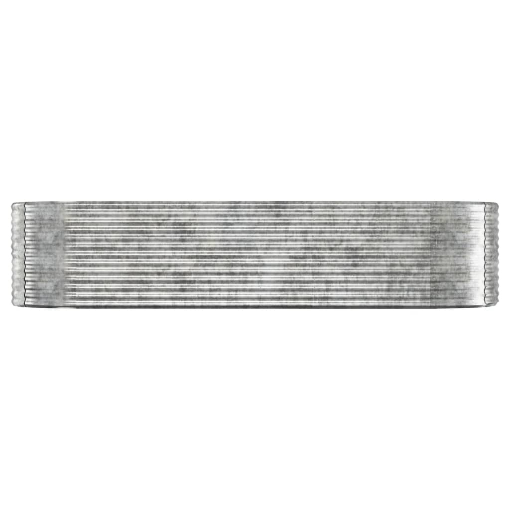 vidaXL Strat înălțat grădină 322x100x68 cm oțel galvanizat