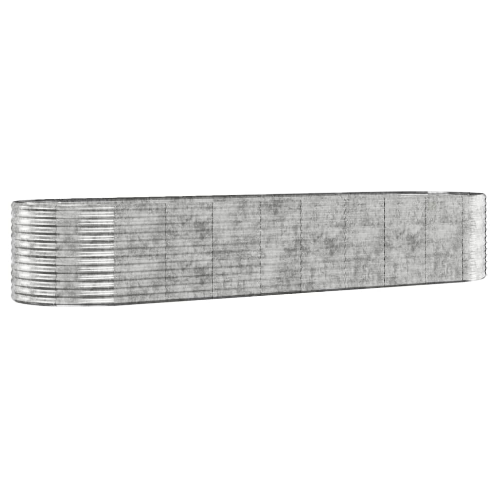 vidaXL Strat înălțat grădină 396x100x68 cm oțel galvanizat