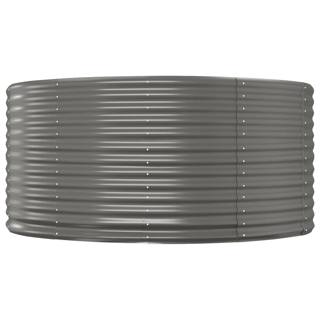 vidaXL Jardinieră, gri, 140x140x68 cm, oțel galvanizat