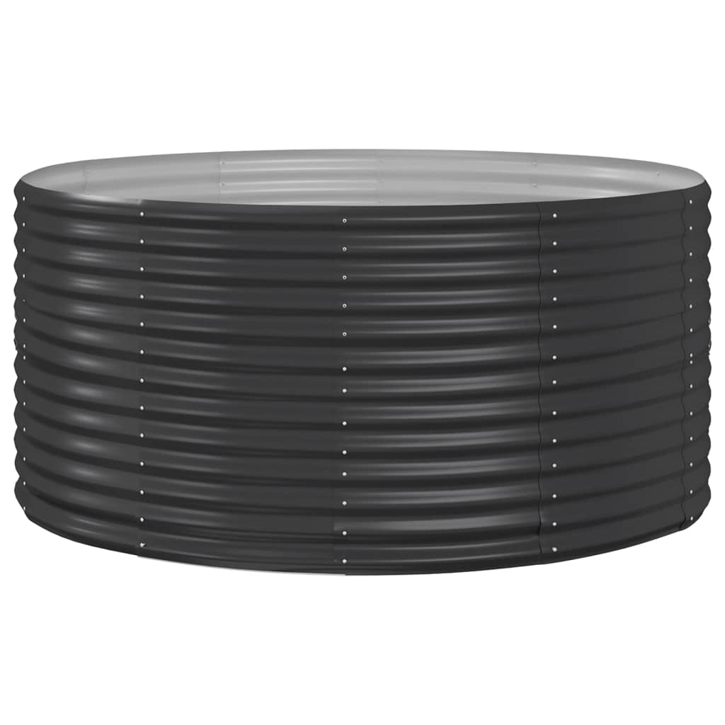 vidaXL Jardinieră, antracit, 140x140x68 cm, oțel galvanizat