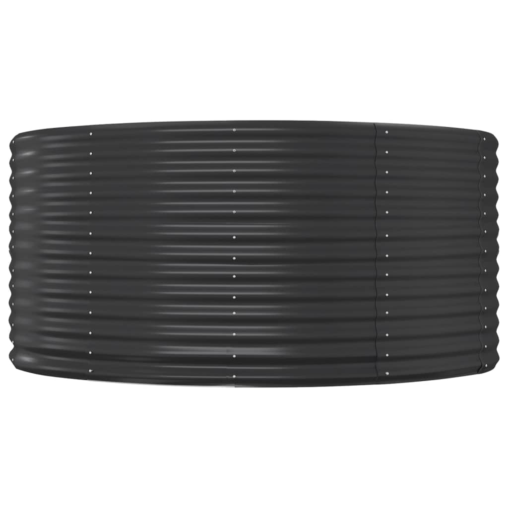 vidaXL Jardinieră, antracit, 140x140x68 cm, oțel galvanizat