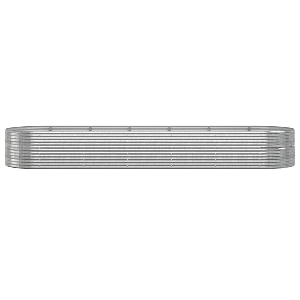 vidaXL Jardinieră argintiu 510x140x68 cm oțel vopsit electrostatic vidaXL Jardinieră argintiu 510x140x68 cm oțel vopsit electrostatic