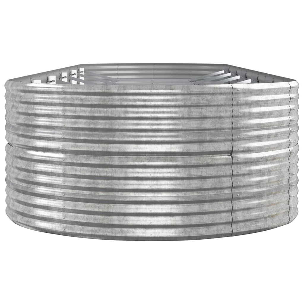 vidaXL Jardinieră argintiu 510x140x68 cm oțel vopsit electrostatic vidaXL Jardinieră argintiu 510x140x68 cm oțel vopsit electrostatic