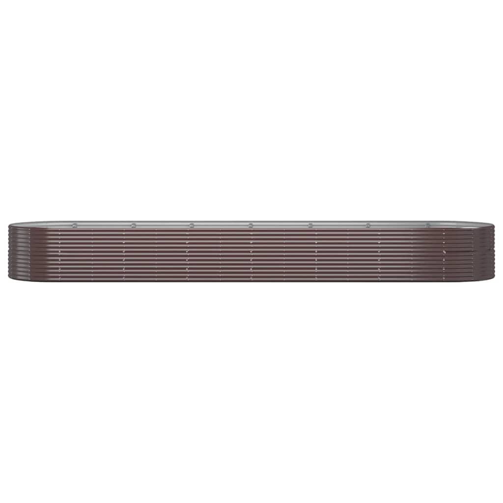 vidaXL Jardinieră grădină maro 584x140x68 cm oțel vopsit electrostatic