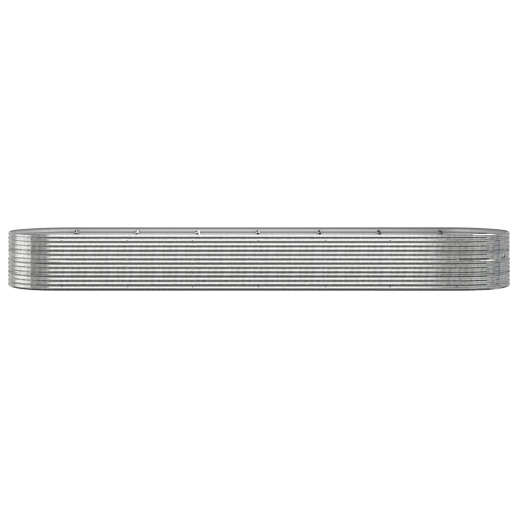 vidaXL Jardinieră argintiu 584x140x68 cm oțel vopsit electrostatic vidaXL Jardinieră argintiu 584x140x68 cm oțel vopsit electrostatic