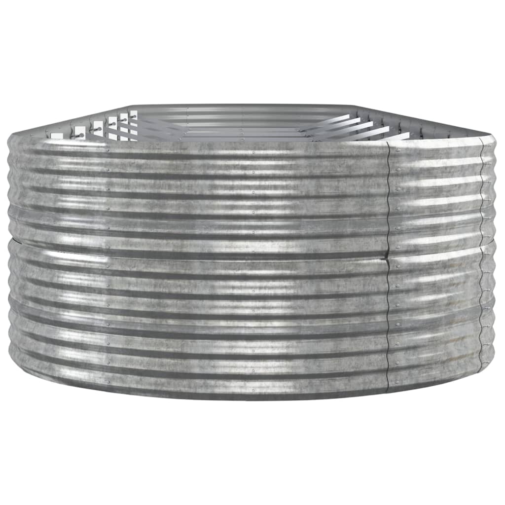 vidaXL Jardinieră argintiu 584x140x68 cm oțel vopsit electrostatic vidaXL Jardinieră argintiu 584x140x68 cm oțel vopsit electrostatic