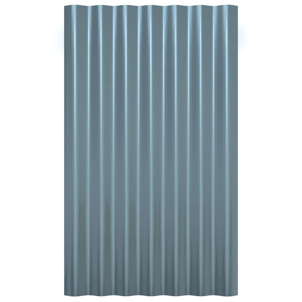 vidaXL Panouri de acoperiș 12 buc. oțel galvanizat gri 60x36 cm