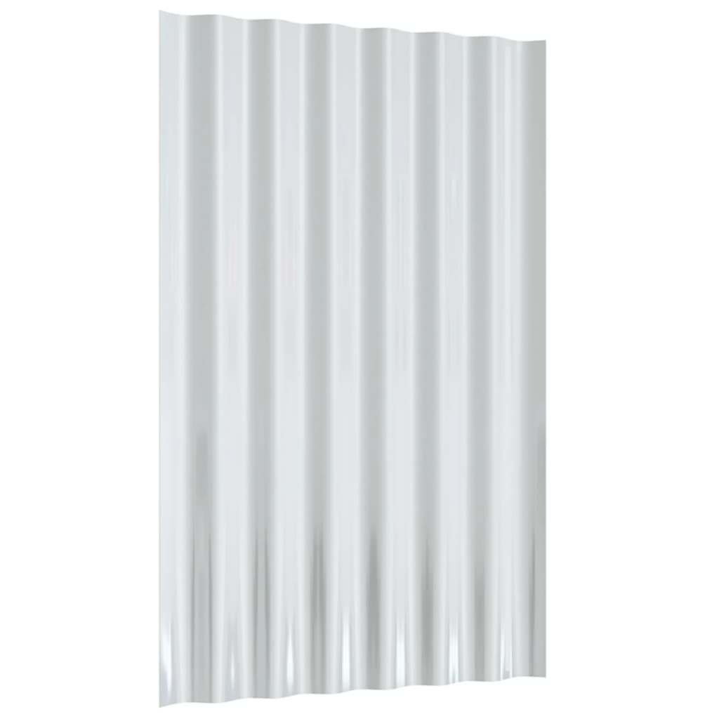 vidaXL Panouri de acoperiș 12 buc. oțel galvanizat maro 60x36 cm