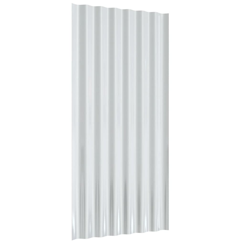 vidaXL Panouri acoperiș 12 buc. gri 80x36 cm oțel galvanizat