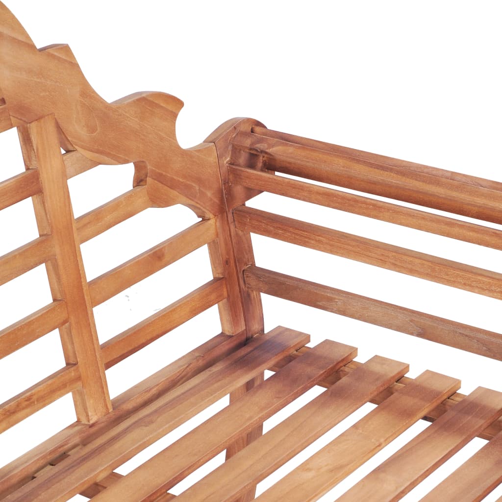 vidaXL Bancă de grădină, 127x58,5x92,5 cm, lemn masiv de tec