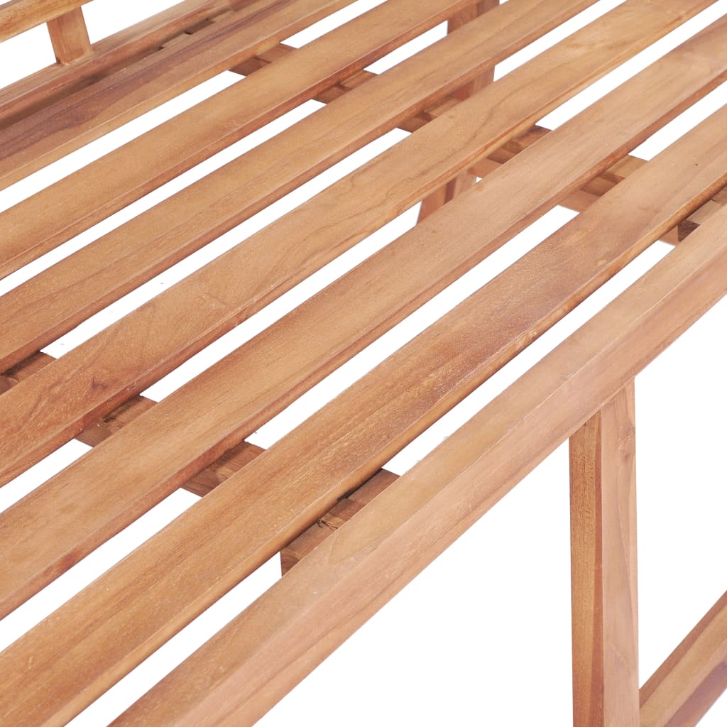 vidaXL Bancă de grădină, 127x58,5x92,5 cm, lemn masiv de tec