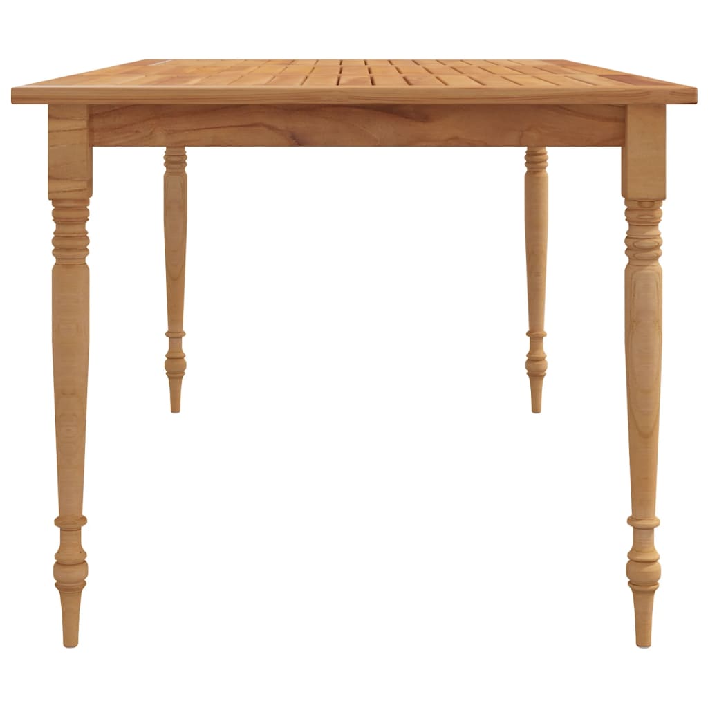 vidaXL Masa Batavia, 150x90x75 cm, lemn masiv de tec vidaXL Masa Batavia, 150x90x75 cm, lemn masiv de tec