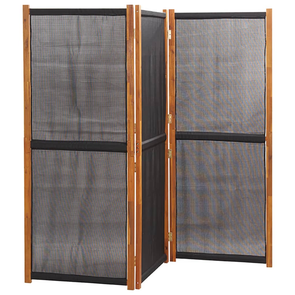vidaXL Paravan de cameră cu 3 panouri, negru, 210x180 cm vidaXL Paravan de cameră cu 3 panouri, negru, 210x180 cm