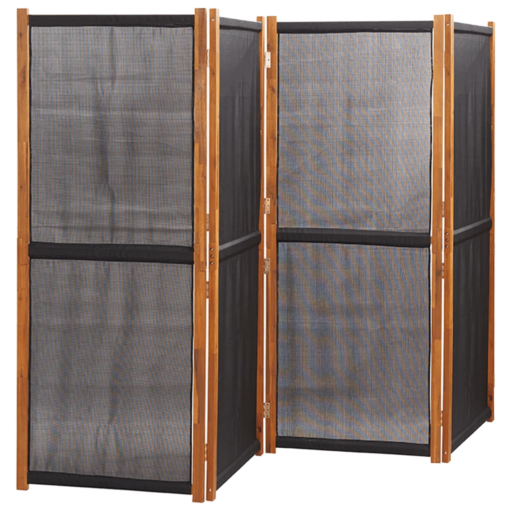 vidaXL Paravan de cameră cu 4 panouri, negru, 280x180 cm vidaXL Paravan de cameră cu 4 panouri, negru, 280x180 cm