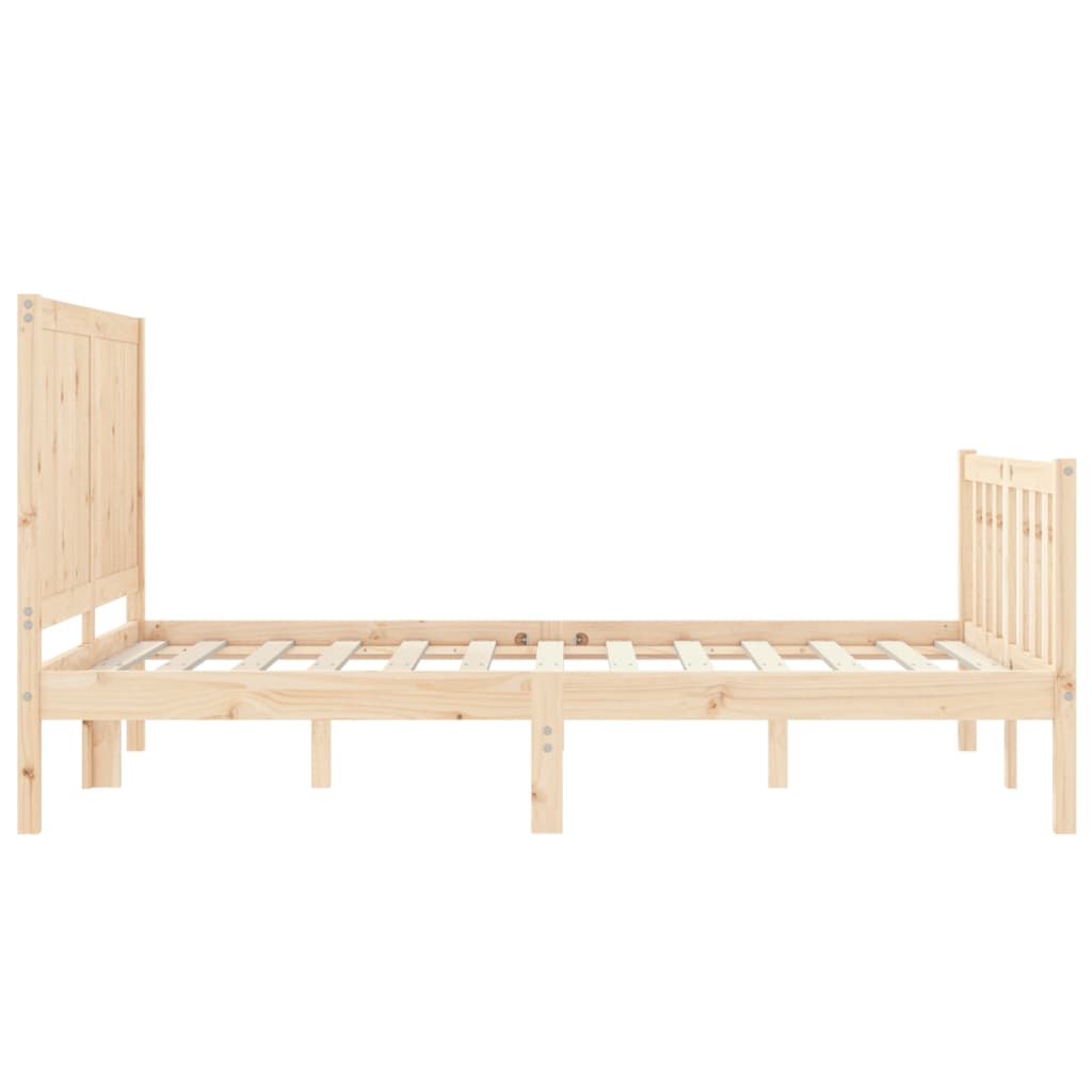 vidaXL Cadru de pat fără saltea, 140x190 cm, lemn masiv de pin vidaXL Cadru de pat fără saltea, 140x190 cm, lemn masiv de pin