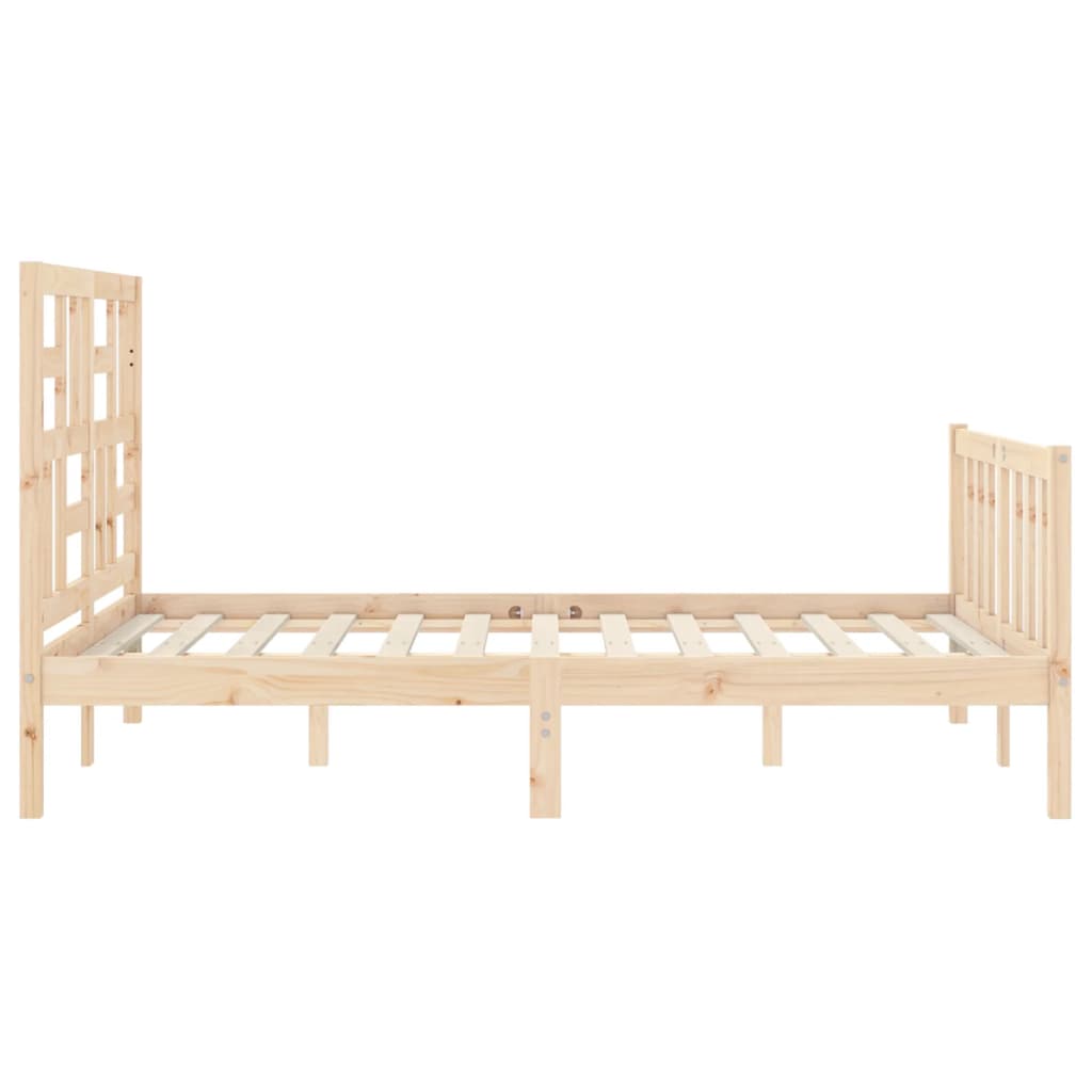 vidaXL Cadru de pat fără saltea, 140x190 cm, lemn masiv de pin vidaXL Cadru de pat fără saltea, 140x190 cm, lemn masiv de pin