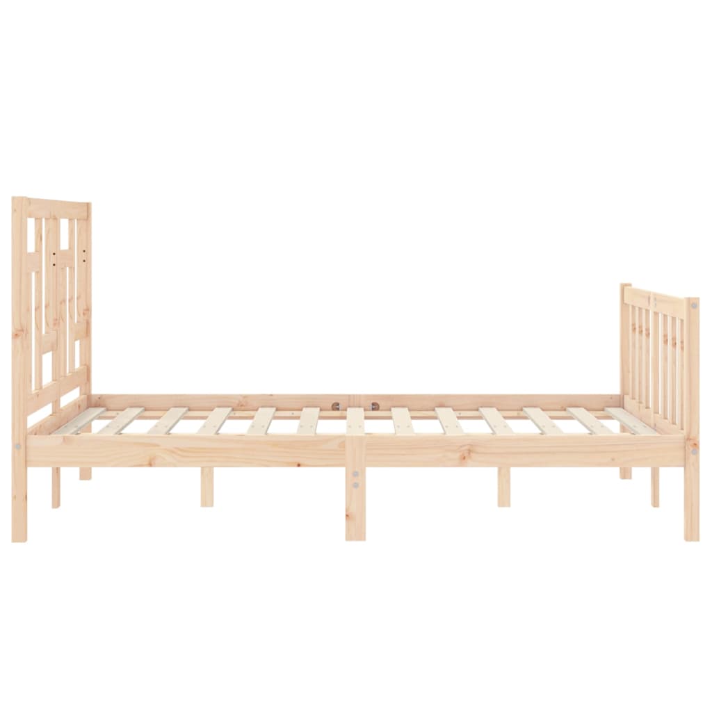 vidaXL Cadru de pat fără saltea, 140x190 cm, lemn masiv de pin vidaXL Cadru de pat fără saltea, 140x190 cm, lemn masiv de pin