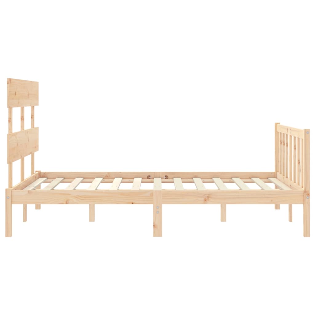 vidaXL Cadru de pat fără saltea, 140x190 cm, lemn masiv de pin vidaXL Cadru de pat fără saltea, 140x190 cm, lemn masiv de pin